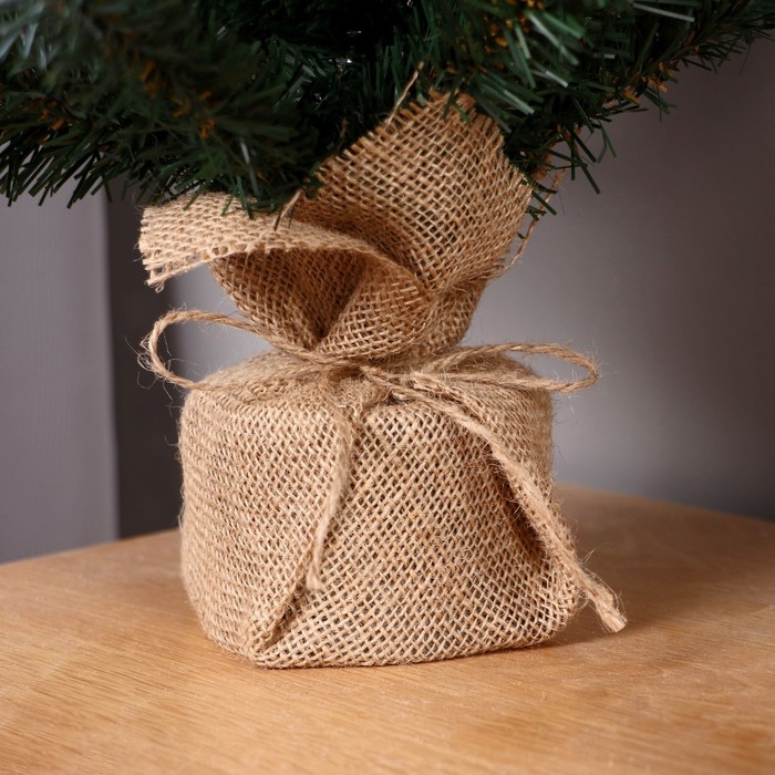 Ёлка искусственная настольная "Классическая белоснежная " шишка серебро 45 см