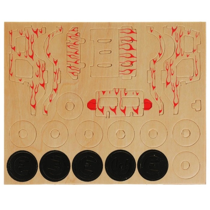 Конструктор деревянный «Внедорожник», 40 деталей