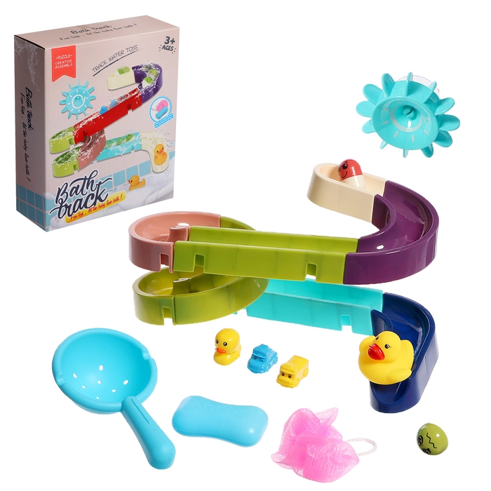 Трек для игры в ванной «Утиная горка», на присосках, крепится на стену Трек для игры в ванной «Утиная горка», на присосках, крепится на стену