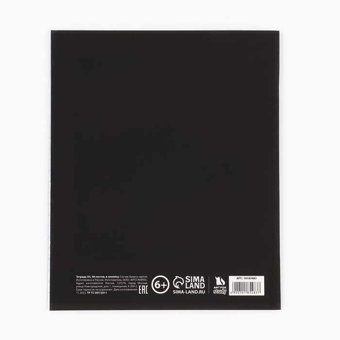 Предметная тетрадь А5, 48 л на скрепке &laquo;Силуэт.Русский язык&raquo;  Софт тач лам, уф лак