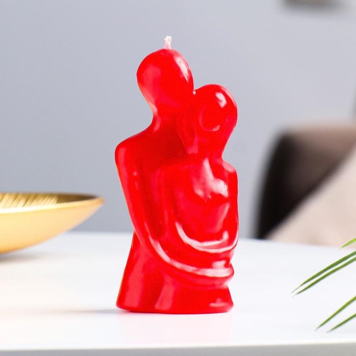 Свеча фигурная  Свеча фигурная "Влюбленные", 12 см, красная