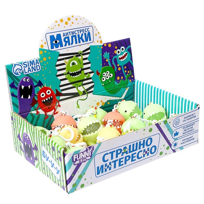 Антистресс сквиш мялка «Динозаврики», с жидкостью, цвета МИКС, в шоубоксе Антистресс сквиш мялка «Динозаврики», с жидкостью, цвета МИКС, в шоубоксе