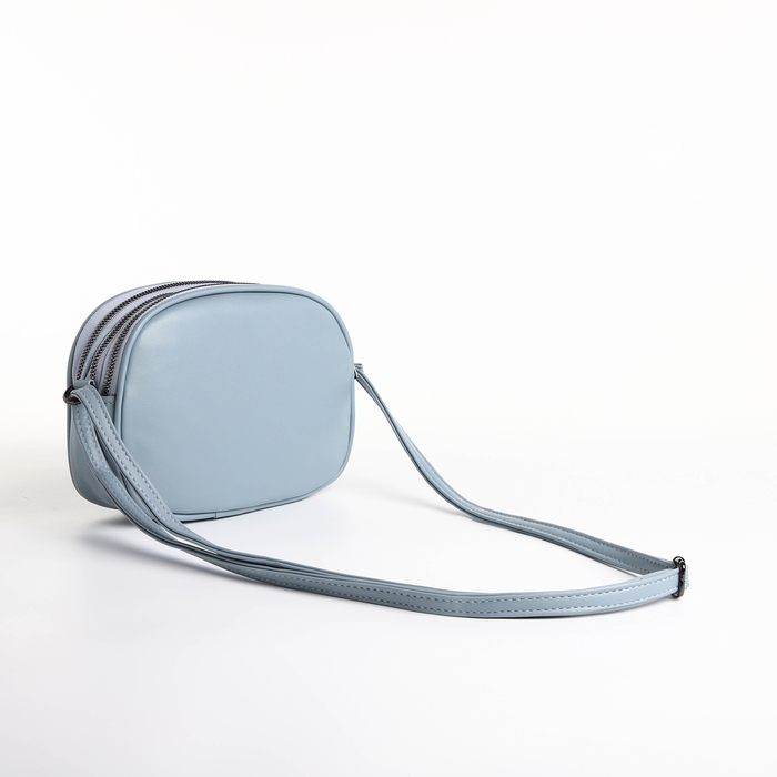 Сумка женская кросс-боди на молнии, цвет серо-голубой Сумка женская кросс-боди на молнии, цвет серо-голубой