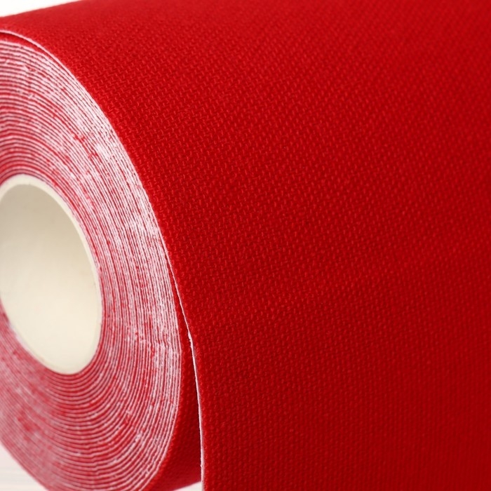 Кинезио - тейп, 7,5 см × 5 м, цвет красный Кинезио - тейп, 7,5 см × 5 м, цвет красный