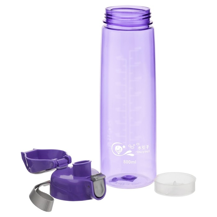 Бутылка для воды, 800 мл,  Бутылка для воды, 800 мл, "Айви", сиреневая