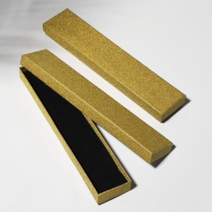 Коробочка подарочная под браслет/цепочку/часы «Блеск», 21×4 (размер полезной части 20,1×3,3 см), цвет золото Коробочка подарочная под браслет/цепочку/часы «Блеск», 21×4 (размер полезной части 20,1×3,3 см), цвет золото