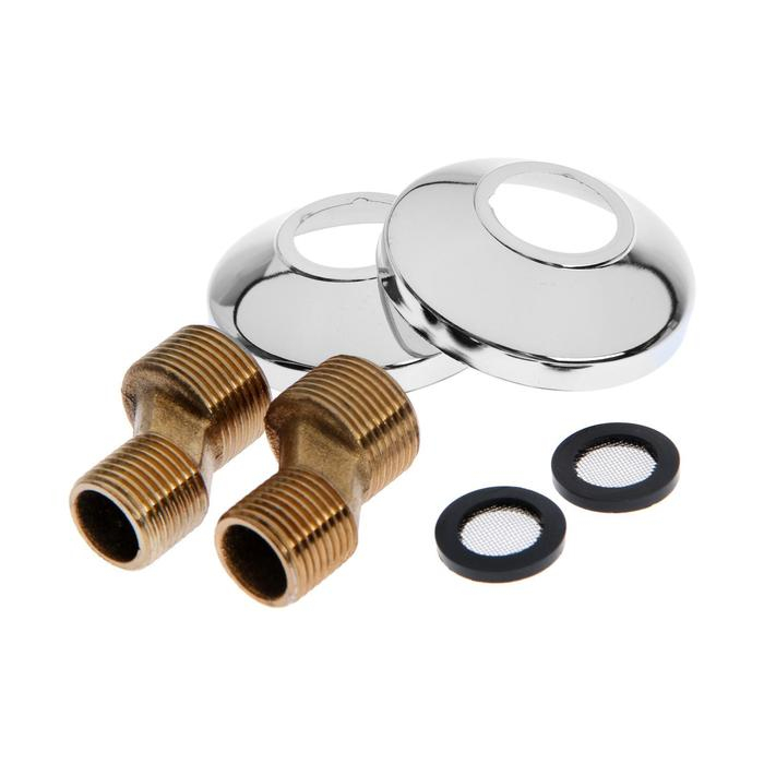 Cмеситель для ванны Accoona A7176, двухрычажный, излив 300 мм, с душевым набором, хром Cмеситель для ванны Accoona A7176, двухрычажный, излив 300 мм, с душевым набором, хром