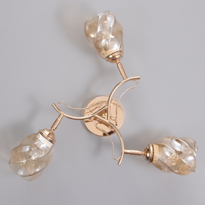 Люстра Люстра "Лойс" 3х40Вт Е27 Золото 50х50х22см