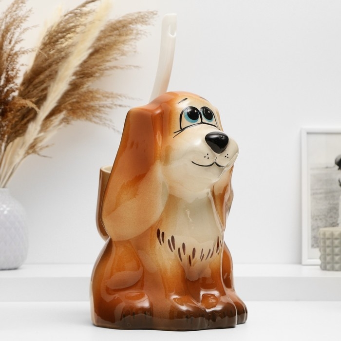 Подставка под ёрш Подставка под ёрш "Собака", с ёршиком