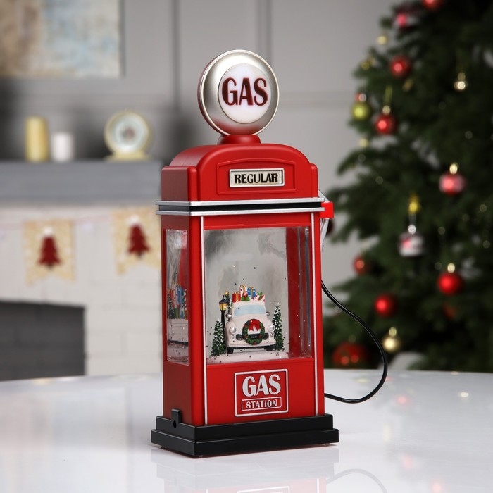 Светодиодная фигура «Бензоколонка» 11.5 × 28 × 7.5 см, пластик, батарейки ААх3 (не в комплекте), USB, свечение тёплое белое Светодиодная фигура «Бензоколонка» 11.5 × 28 × 7.5 см, пластик, батарейки ААх3 (не в комплекте), USB, свечение тёплое белое