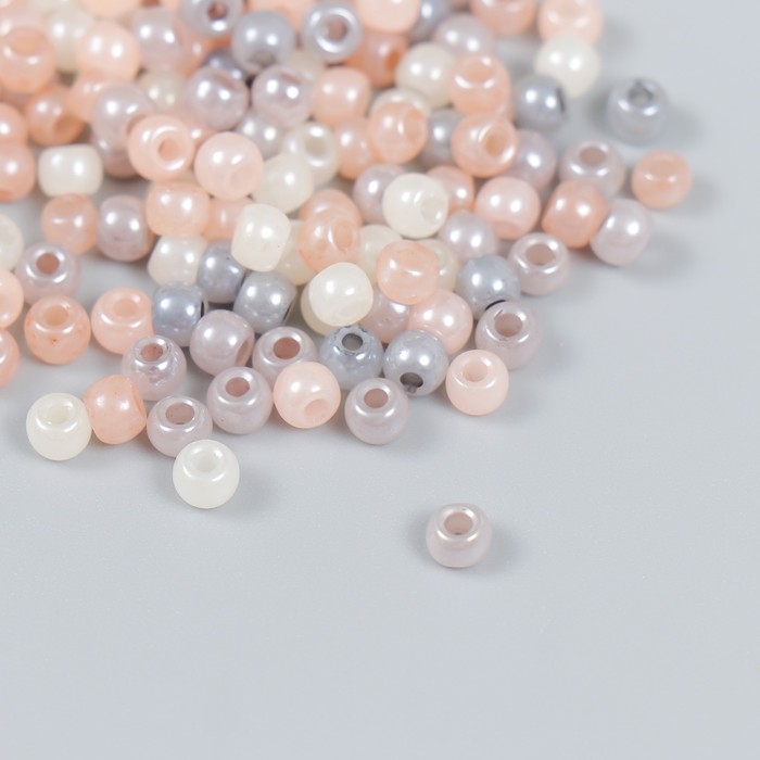 Бисер стекло 6/0  Бисер стекло 6/0 "Карамельный меланж" 10 гр