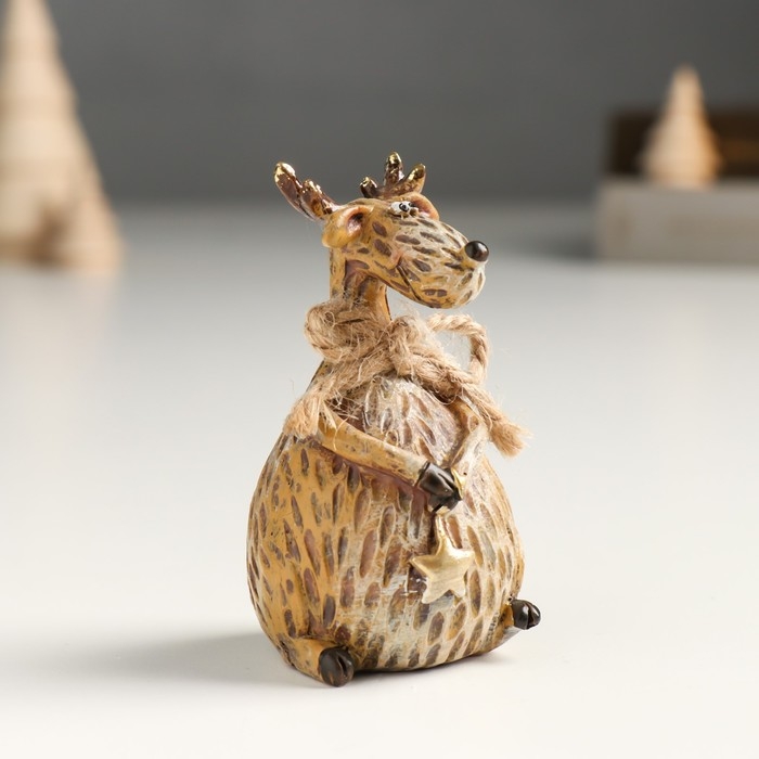 Сувенир полистоун  Сувенир полистоун "Лосик с бантиком" МИКС 4х4,5х8 см