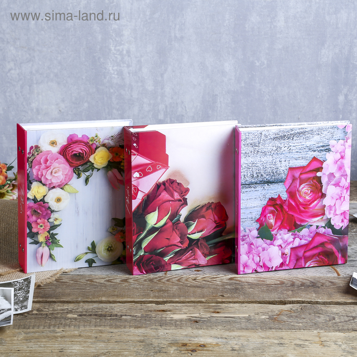 Фотоальбом на 200 фото 10х15 см Фотоальбом на 200 фото 10х15 см "Соцветие" МИКС