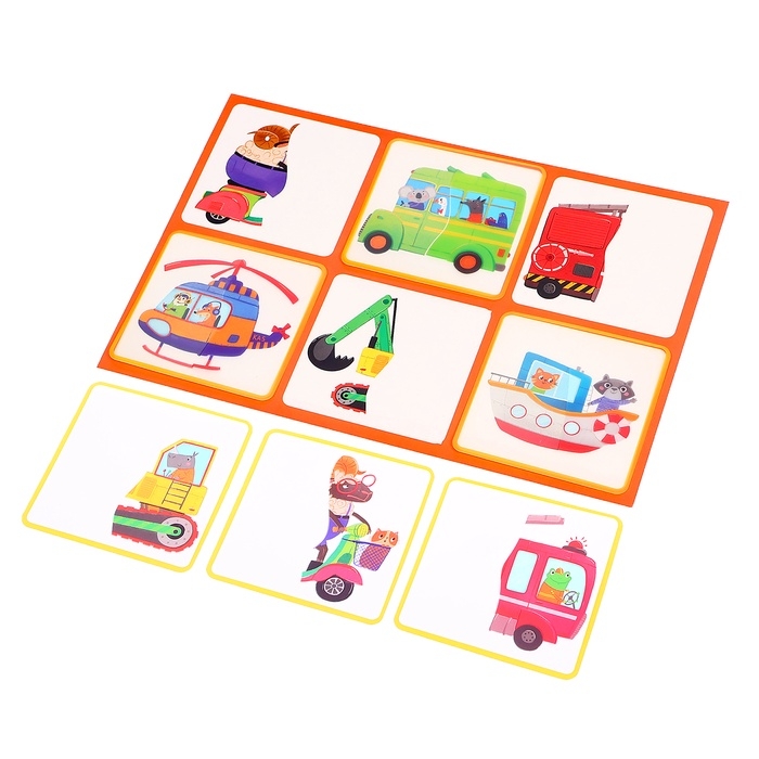 Пластиковое лото для малышей Пластиковое лото для малышей "Машинки.Найди половинку" 3+ 29999