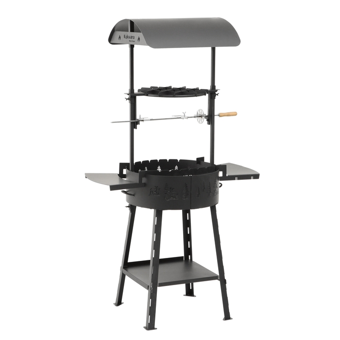 Мангал с вертелом, шампурами (6 шт), сталь 2 мм, 105х57х175 см Мангал с вертелом, шампурами (6 шт), сталь 2 мм, 105х57х175 см