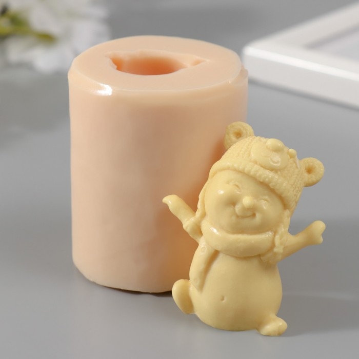 Молд силикон Молд силикон "Снеговик в шапке" 5 см