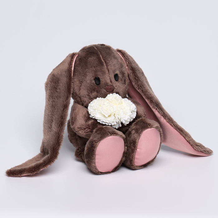 Мягкая игрушка «Li с белыми цветами», заяц, 25 см Мягкая игрушка «Li с белыми цветами», заяц, 25 см