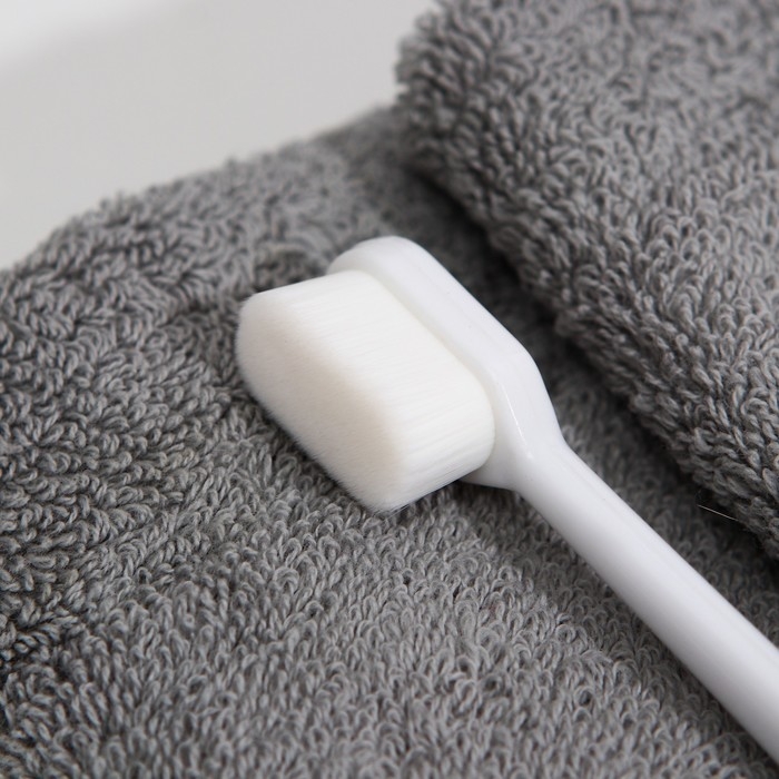 Сверхмягкая зубная щётка, 10000 щетинок, ровная, белая Сверхмягкая зубная щётка, 10000 щетинок, ровная, белая