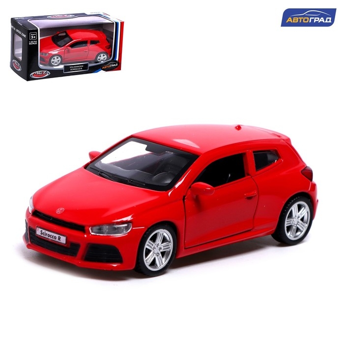 Машина металлическая VOLKSWAGEN SCIROCCO R1, 1:38, инерция, открываются двери, цвет красный Машина металлическая VOLKSWAGEN SCIROCCO R1, 1:38, инерция, открываются двери, цвет красный