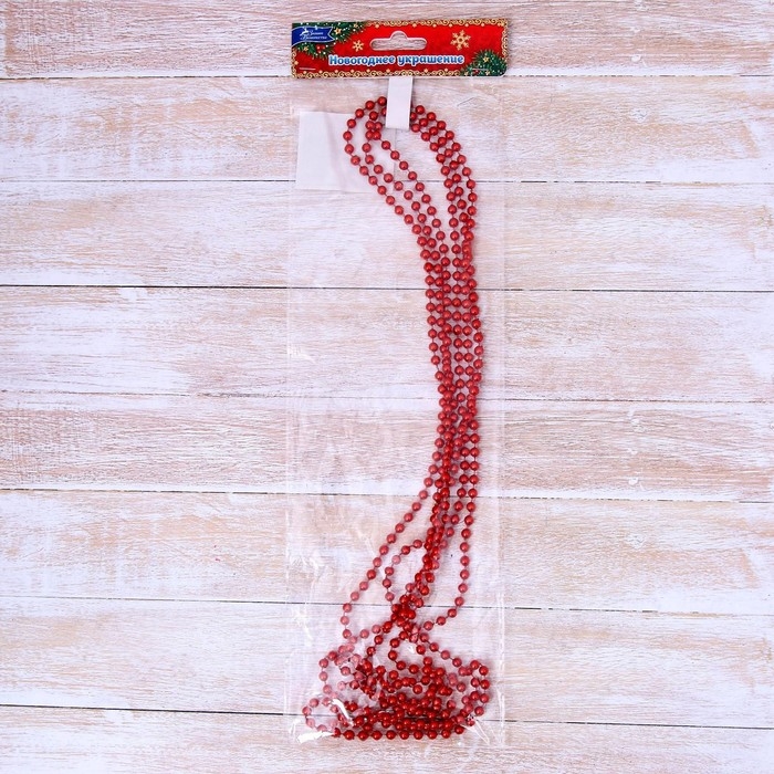 Бусы на ёлку 2,7 м d-5 мм Бусы на ёлку 2,7 м d-5 мм "Шарики" микс