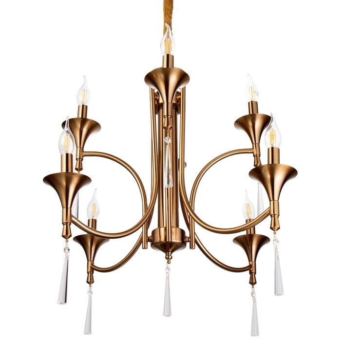 Люстра Люстра "Тронг" 8х40Вт Е14 латунь 72х72х63 см BayerLux