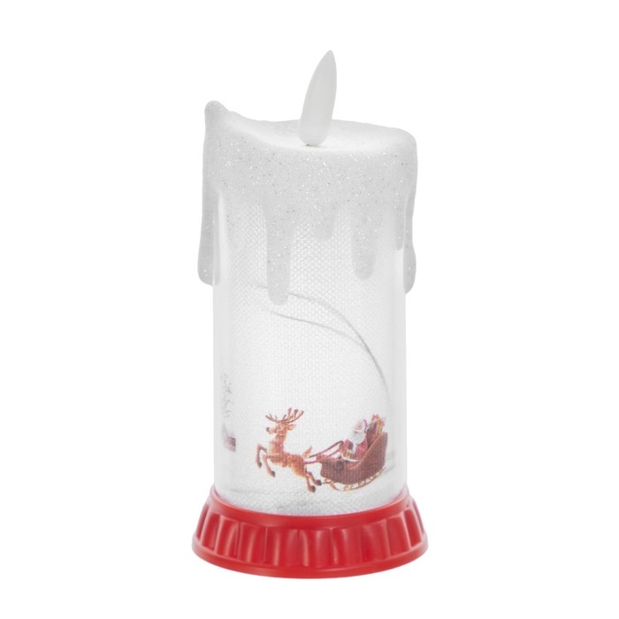 Ночник Ночник " Морозная свеча" LED RGB от батареек LR44 6х6х10 см RISALUX