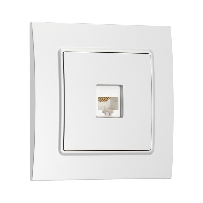 Розетка компьютерная одноместная TOT Elegant, скрытая, серебристая Розетка компьютерная одноместная TOT Elegant, скрытая, серебристая