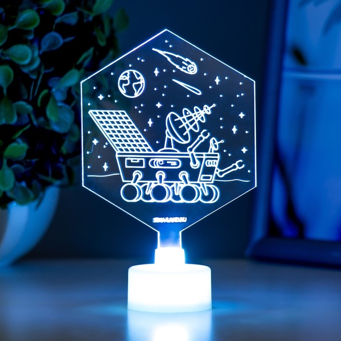 Светильник Светильник "Луноход" LED RGB 6 цветов от батареек LR1130, 3шт 8х10,5 см RISALUX