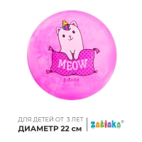 Мяч детский ZABIAKA MEOW, d=22 см