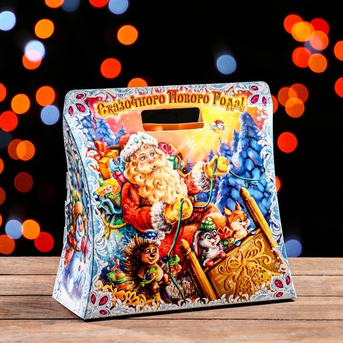 Новый год. Подарочная коробка Новый год. Подарочная коробка "Зимний Лес" 24,5 х 11,5 х 23 см.