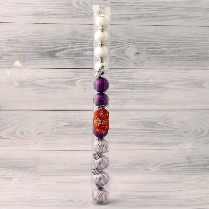 Набор шаров пластик d-2,5 см, 12 шт Набор шаров пластик d-2,5 см, 12 шт "Белла" микс