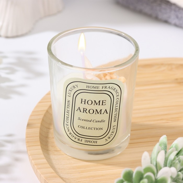 Свеча ароматическая в стакане  Свеча ароматическая в стакане "Sweet Love" , гардения, 5,5х6,5 см