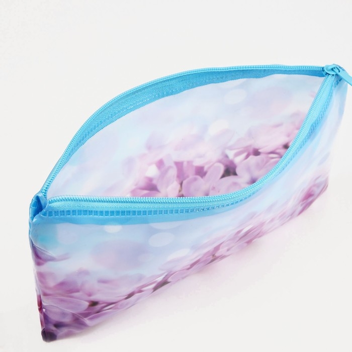 Косметичка на молнии, цвет голубой/сиреневый Косметичка на молнии, цвет голубой/сиреневый