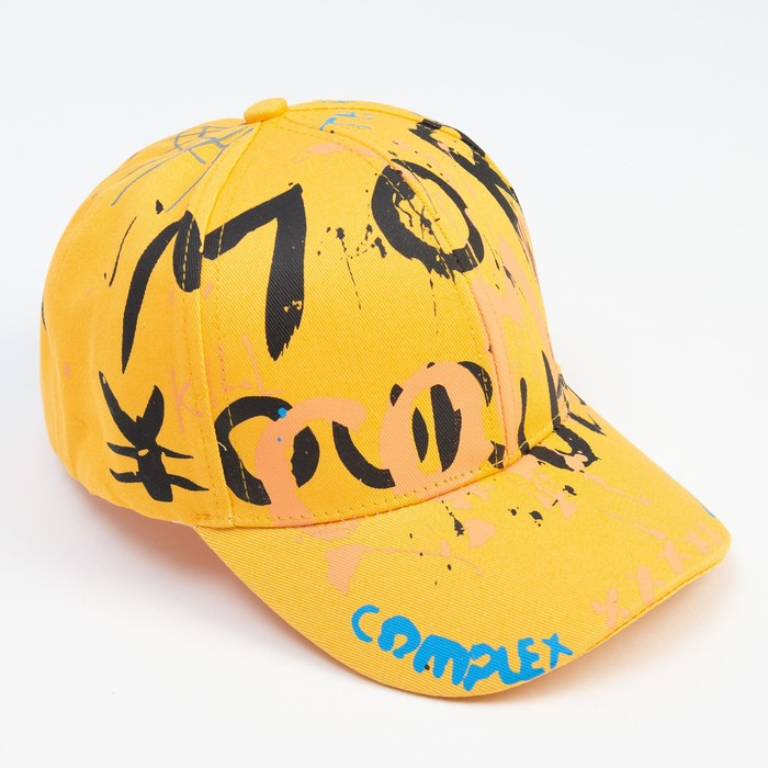 Кепка детская MINAKU «Граффити», цвет жёлтый, размер 54 Кепка детская MINAKU «Граффити», цвет жёлтый, размер 54