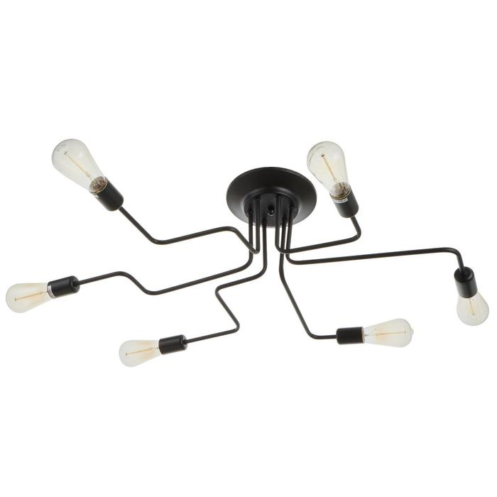 Люстра  Люстра "Линии" 6х40Вт Е27 черный 80х65х18 см BayerLux