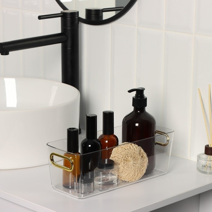 Контейнер для хранения «Нежность», 28×11×9,5 см, цвет прозрачный Контейнер для хранения «Нежность», 28×11×9,5 см, цвет прозрачный