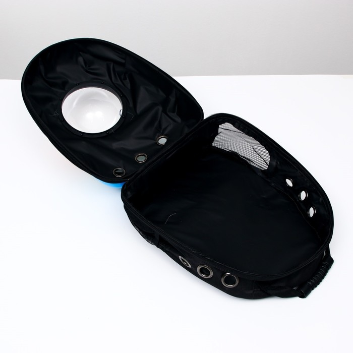 Рюкзак для переноски кошек и собак  Рюкзак для переноски кошек и собак "Лев", с окном, 32 х 25 х 42 см, голубой