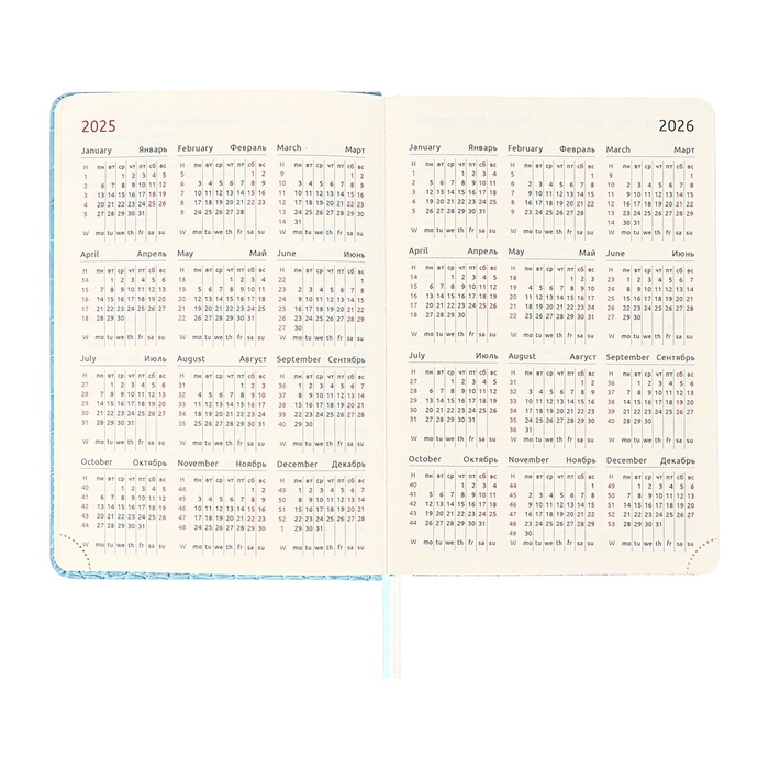 Ежедневник датированный 2025 года A5, 168 листов, deVENTE. Barbara, твердая обложка кожзам с поролоном, перфорацией, ляссе, блок 70, голубой Ежедневник датированный 2025 года A5, 168 листов, deVENTE. Barbara, твердая обложка кожзам с поролоном, перфорацией, ляссе, блок 70, голубой