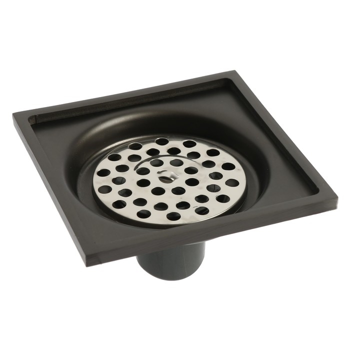 Трап ZEIN, 100х100 мм, вертикальный, d=32 мм, нержавеющая сталь, серый Трап ZEIN, 100х100 мм, вертикальный, d=32 мм, нержавеющая сталь, серый