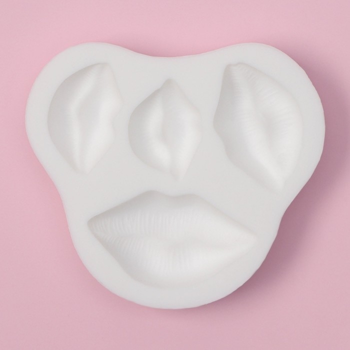 Молд Доляна «Губы», 8,5×8×1,5 см , цвет белый Молд Доляна «Губы», 8,5×8×1,5 см , цвет белый