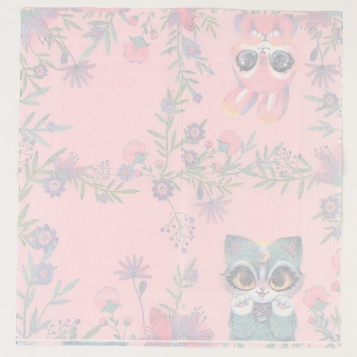 Салфетки бумажные 25*25см Салфетки бумажные 25*25см "Зая" (набор 20 шт)