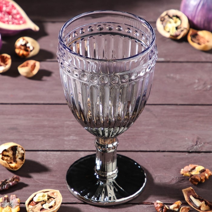 Набор бокалов из стекла Magistro «Босфор», 250 мл, 6 шт, цвет градиент серебро