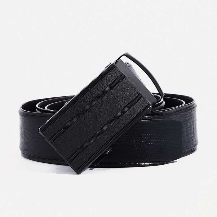 Ремень мужской, ширина 3,5 см, пряжка автомат, цвет чёрный Ремень мужской, ширина 3,5 см, пряжка автомат, цвет чёрный