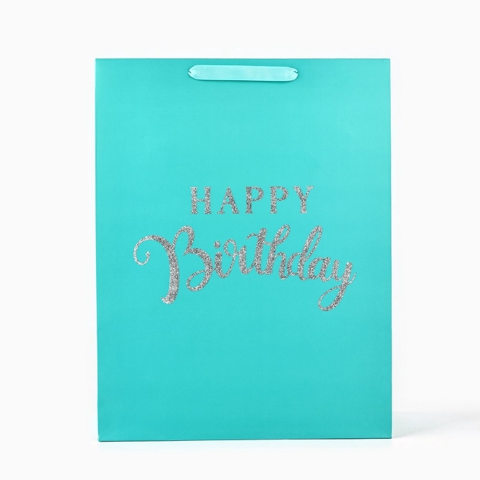 Пакет ламинированный вертикальный «С Днём рождения», глиттер, L 40 х 31 х 11.5 см Пакет ламинированный вертикальный «С Днём рождения», глиттер, L 40 х 31 х 11.5 см