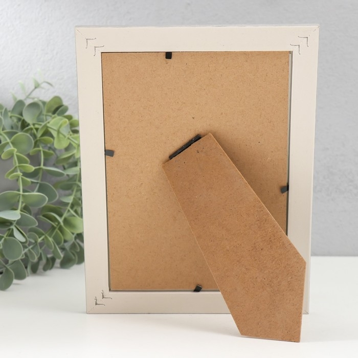 Фоторамка пластик 13х18 см Фоторамка пластик 13х18 см "Ромбы. Текстура дерева" серая 21,5х16,5 см