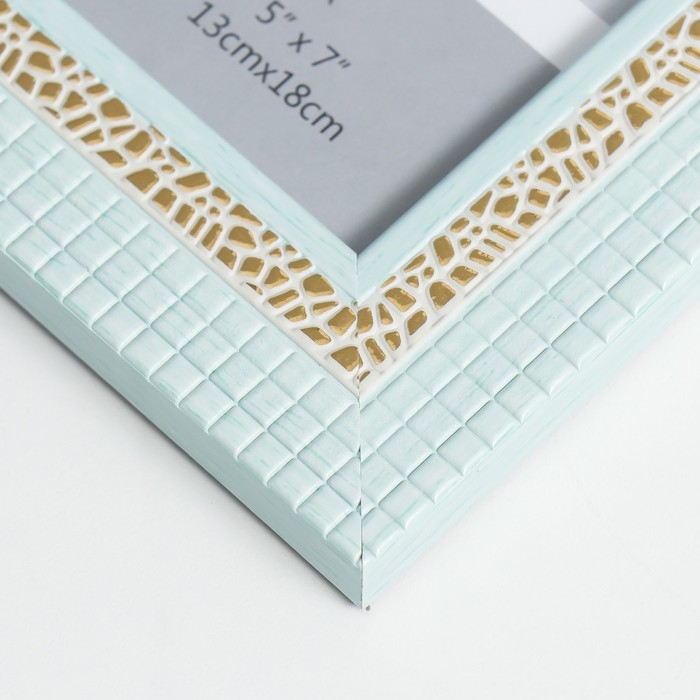 Фоторамка пластик 13х18 см Фоторамка пластик 13х18 см "Мозаика и золотая слюда" 21,5х16,8 см