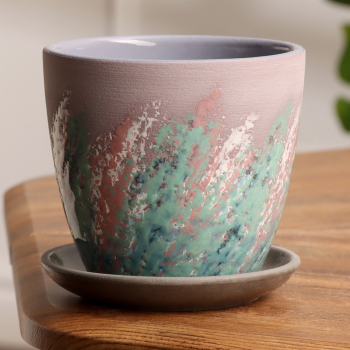 Горшок цветочный Живопись сиреневый крокус №1, 0,7 л, d - 11,7 см Горшок цветочный Живопись сиреневый крокус №1, 0,7 л, d - 11,7 см