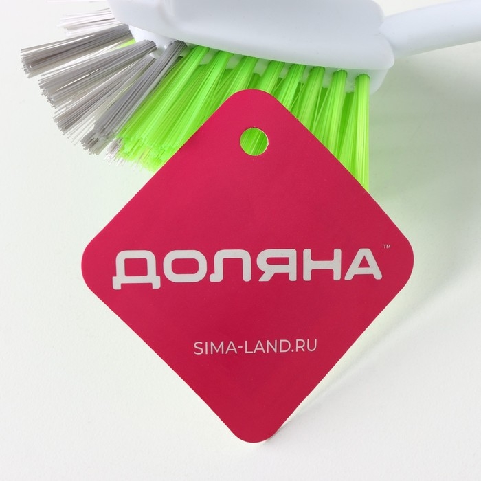 Щётка для посуды Доляна Green day, двойная, 29 см Щётка для посуды Доляна Green day, двойная, 29 см