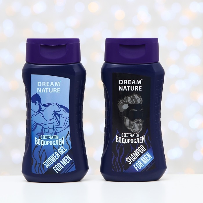 Подарочный набор косметики для настоящего мужчины Dream Nature, экстракт водорослей, 250 мл Подарочный набор косметики для настоящего мужчины Dream Nature, экстракт водорослей, 250 мл