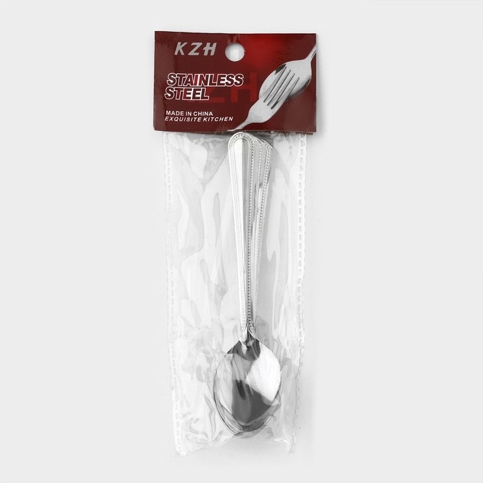 Набор ложек чайных из нержавеющей стали «Ванесса», длина 14 см, 12 шт, цвет серебряный Набор ложек чайных из нержавеющей стали «Ванесса», длина 14 см, 12 шт, цвет серебряный